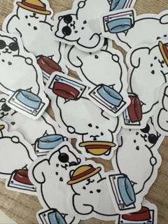 Neko Anime Sticker || Waterproof Die Cut Sticker, Glossy Vinyl Sticker, Cute Pirate Sorcerer Cats, Journaling, Planner, Laptop stickers