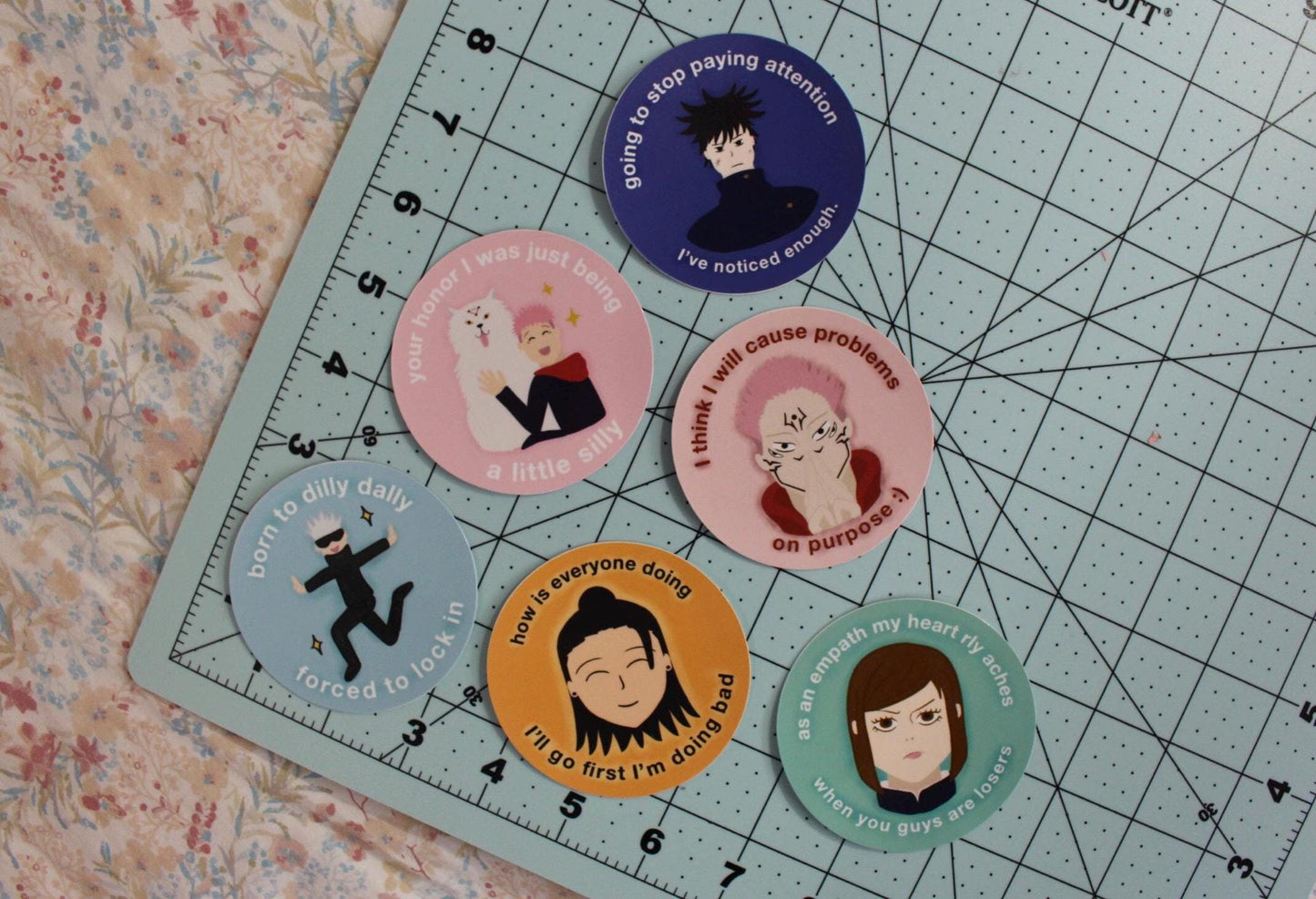 Silly Sorcerer Stickers || Waterproof Die Cut Sticker, Glossy Vinyl Sticker, Cute, Relatable, Sorcerer, Manga, Planner, Laptop stickers