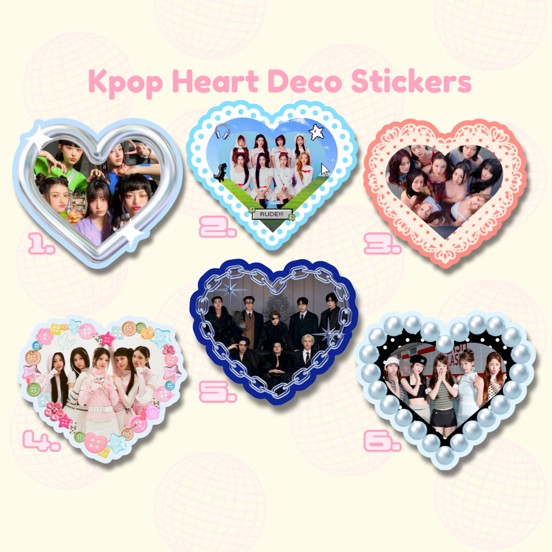 Kpop Heart Deco Sticker