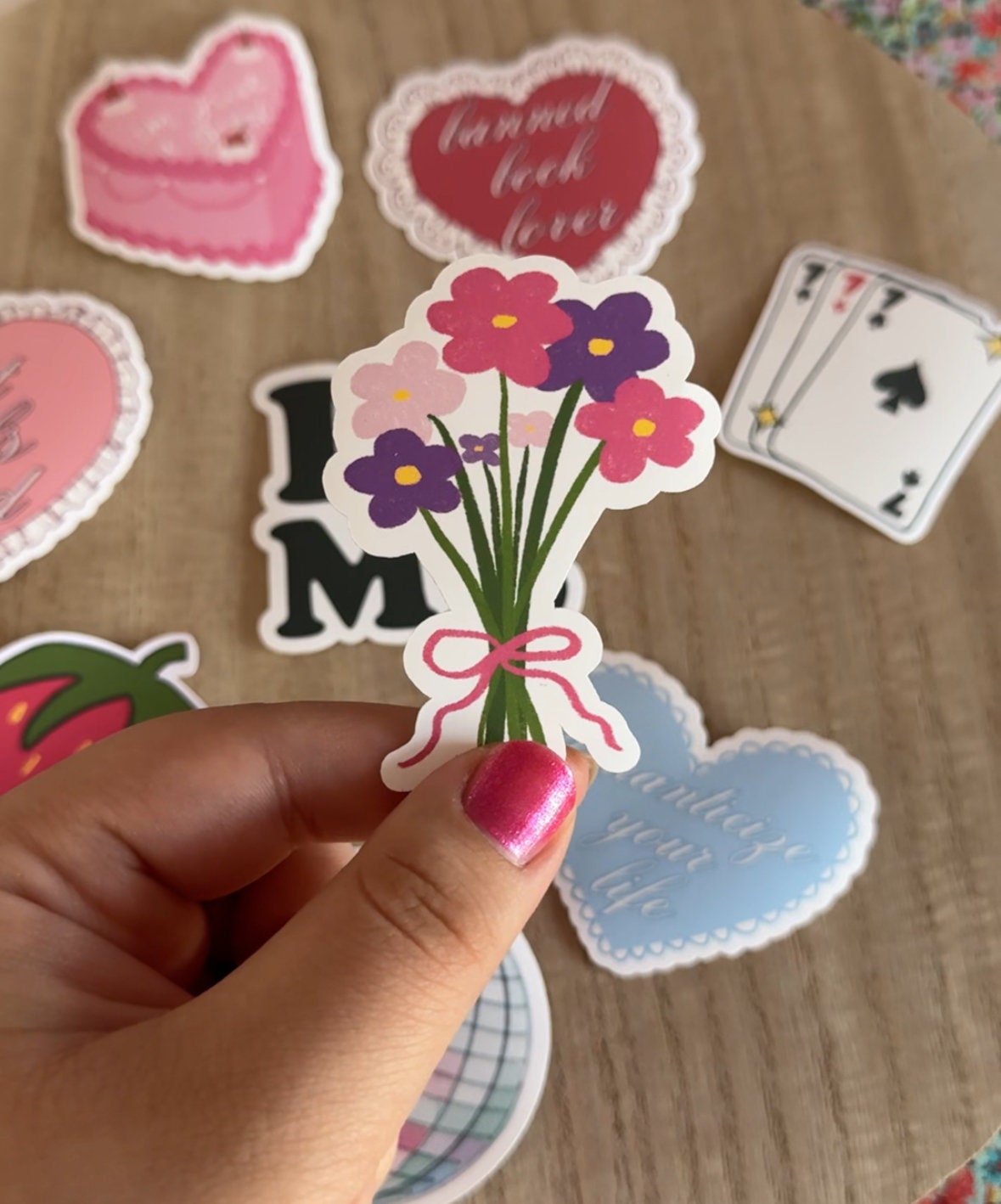 Cute Stickers || Waterproof Glossy Diecut Vinyl, Pink, Coquette, Girly, Aesthetic, Bookish, Journal, Planner, Laptop, Kindle Stickers