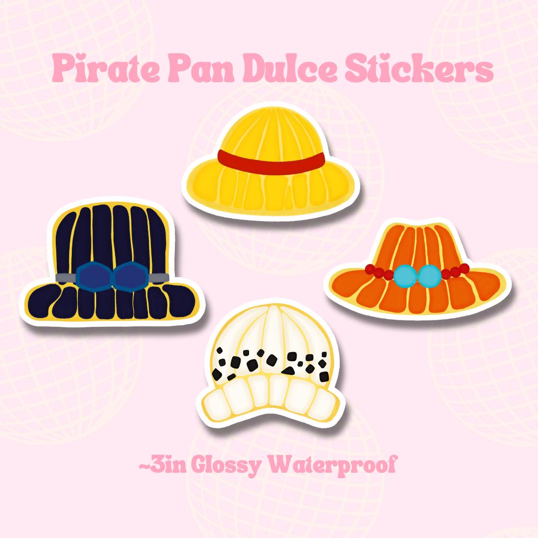 Pirate Pan Dulce Sticker || Waterproof Die Cut Sticker, Glossy Vinyl Sticker, Anime, Manga, Journaling, Planner, Laptop stickers