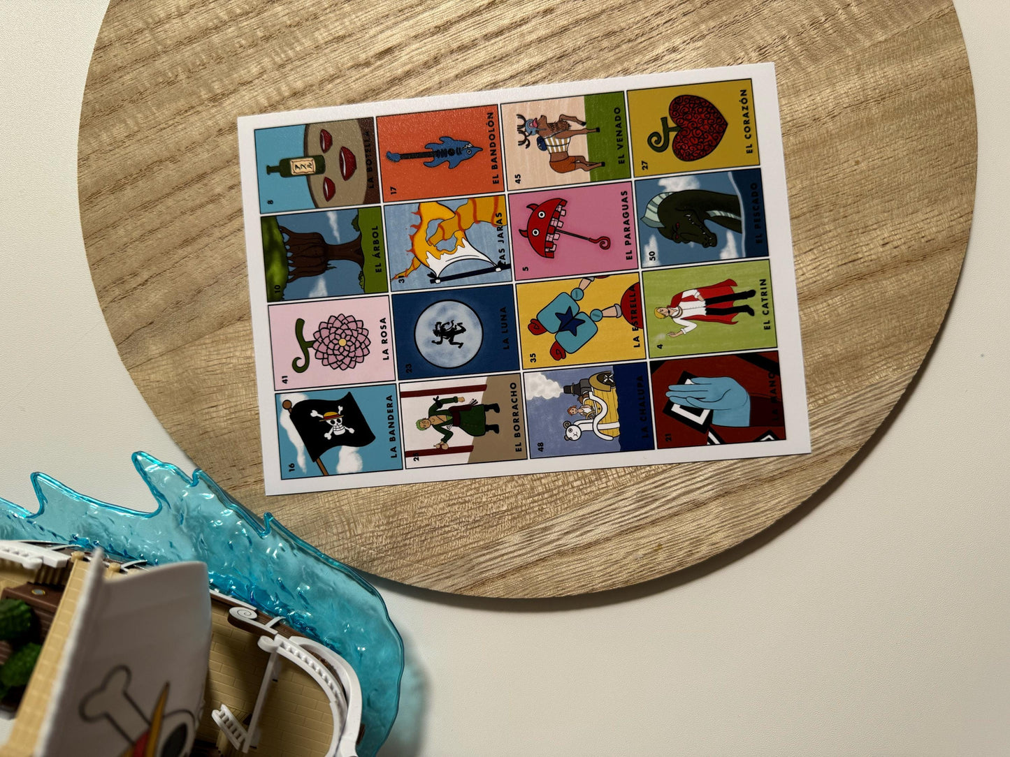 Pirate Loteria Print || Anime, Manga, Mexican, Inspired Art, Room decor, Wall art, Colorful