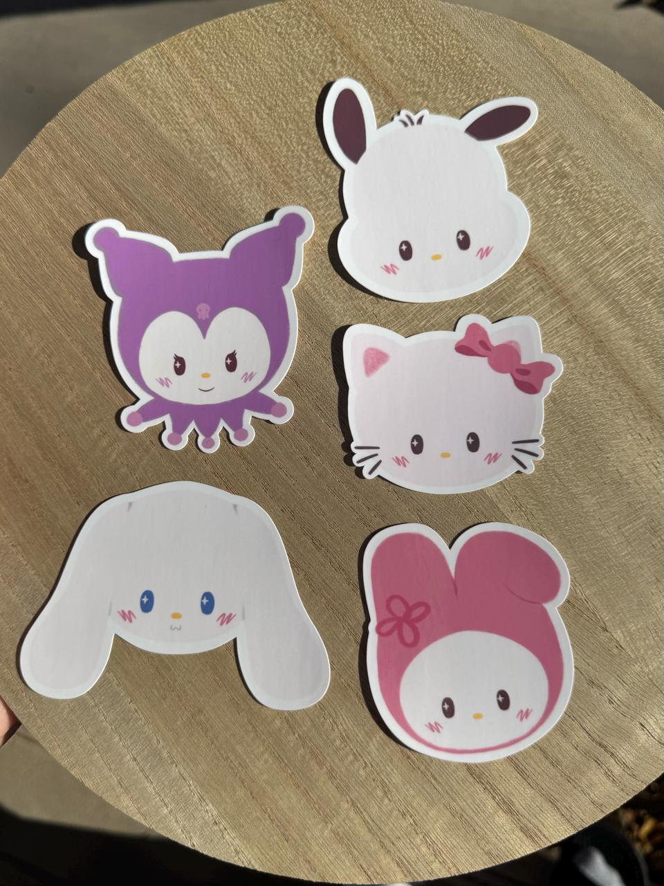 kitty and friends stickers || Waterproof Die Cut Sticker, Glossy Vinyl Sticker, Kawaii, Journaling, Planner, Laptop stickers