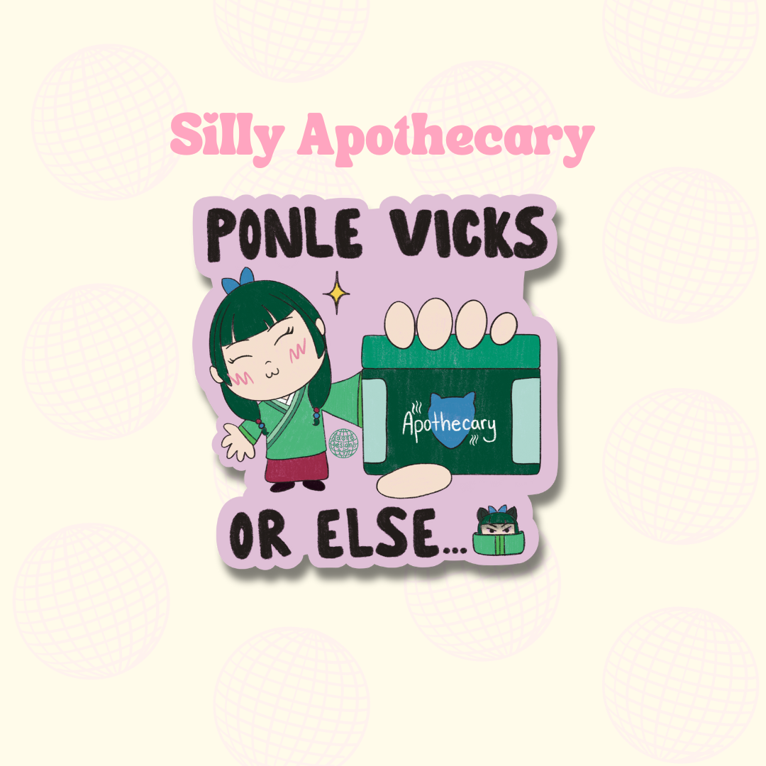 Ponle Vicks Apothecary Matte Vinyl Sticker