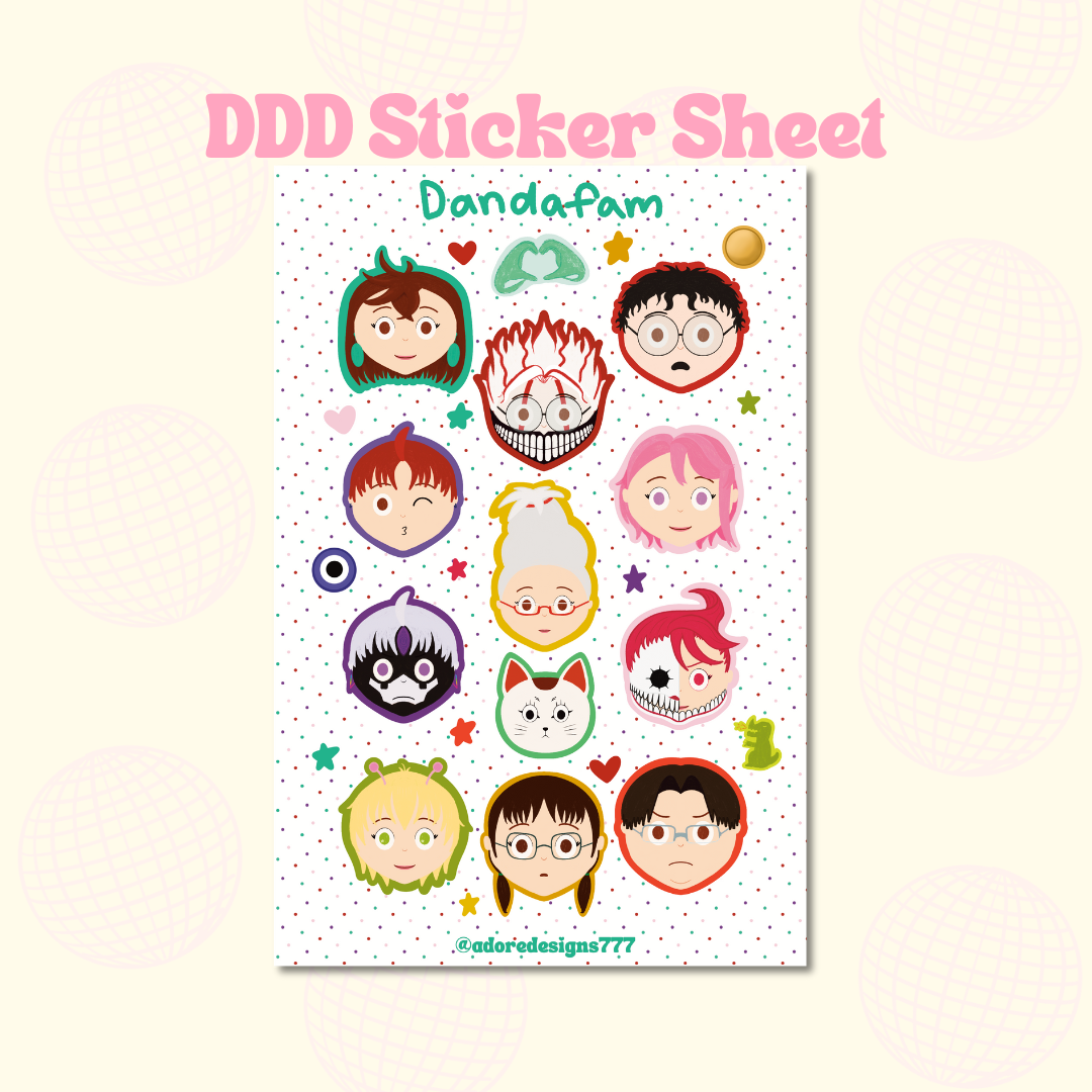 DDD Matte Vinyl Sticker Sheet