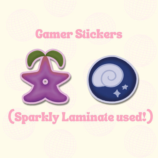 Gamer Sparkly Vinyl Sticker