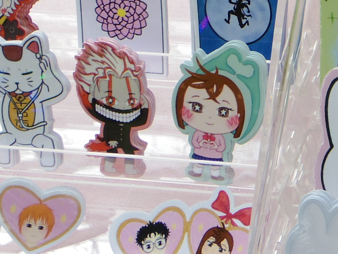 Chibi Alien/Ghost Glossy Vinyl Stickers