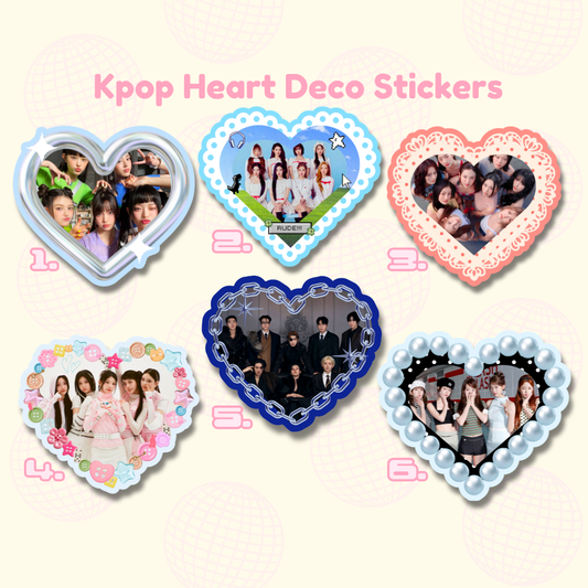 Kpop Heart Deco Sticker