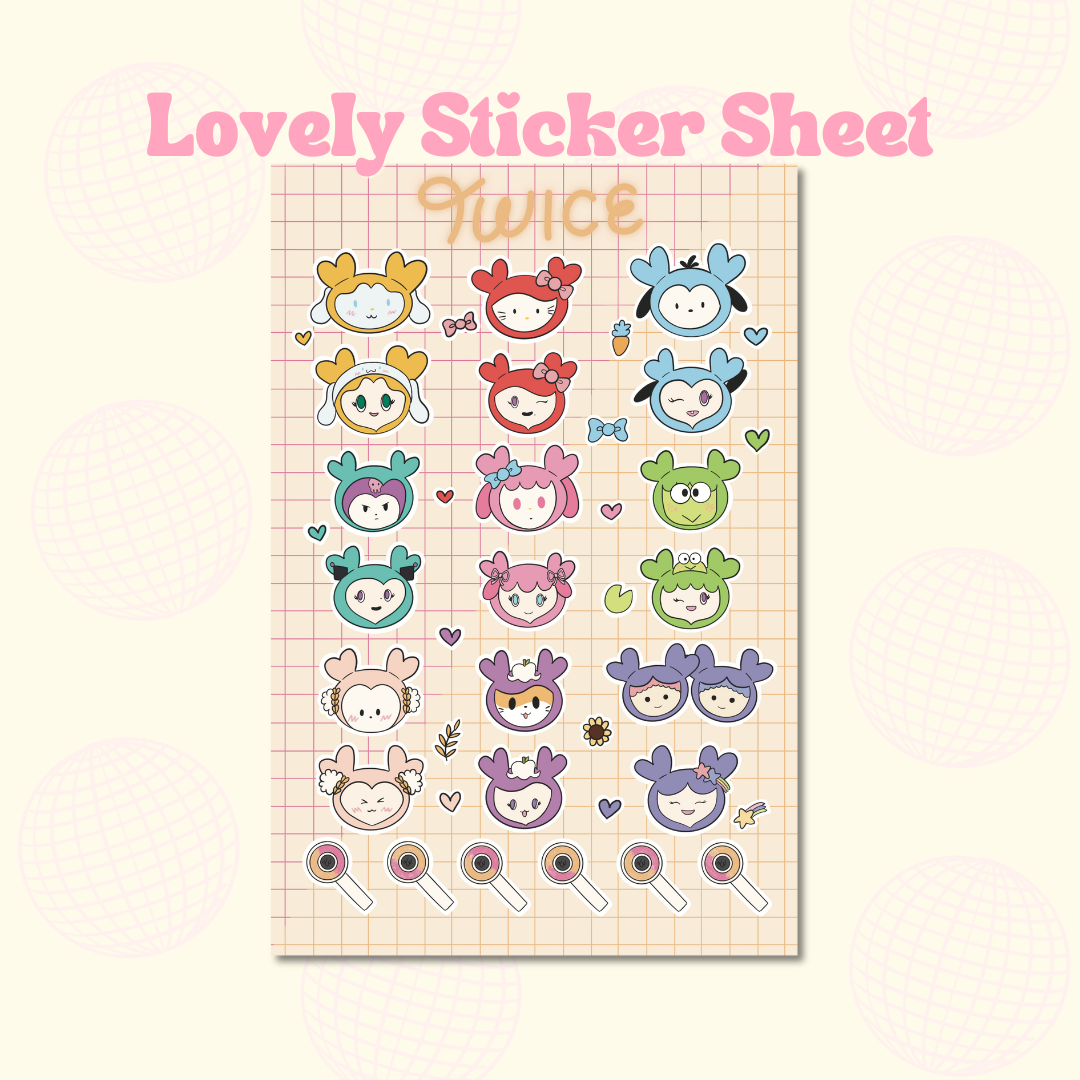 Lovely Matte Vinyl Sticker Sheet