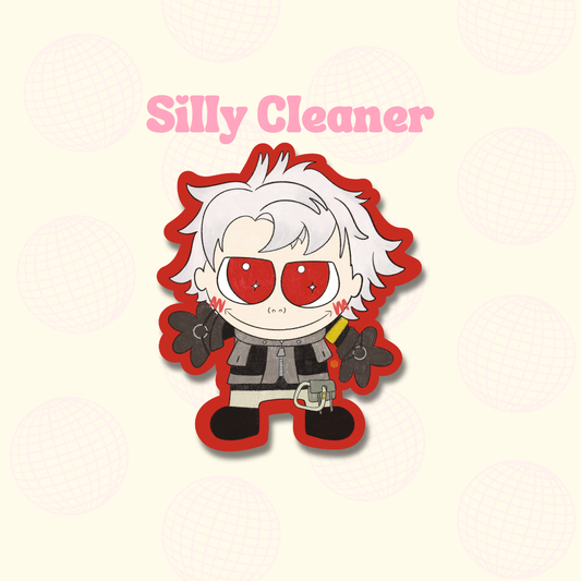 Silly Cleaner Glossy Vinyl Sticker