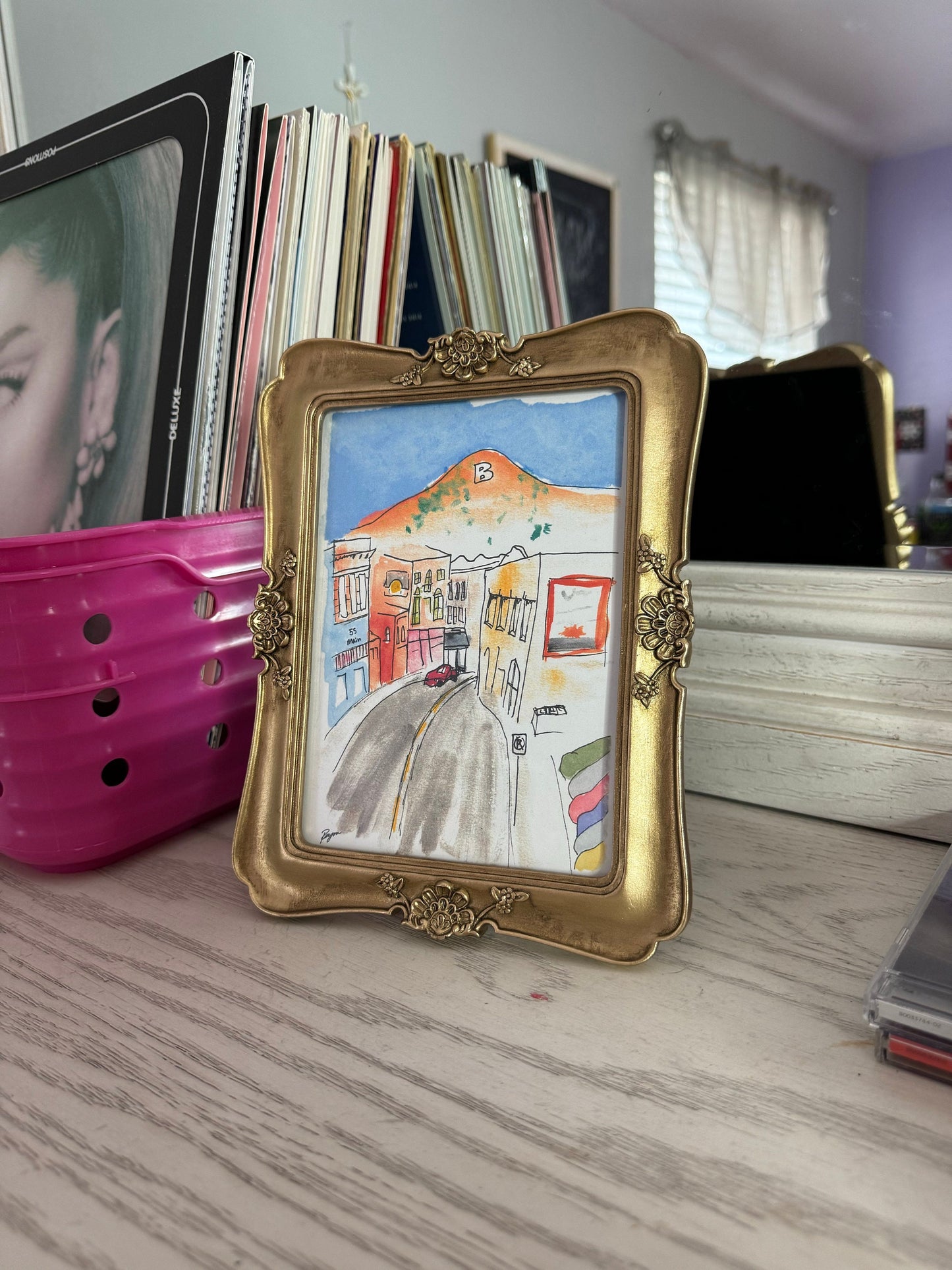 bzb print || Watercolor painting, Bisbee, local artist, arizona art