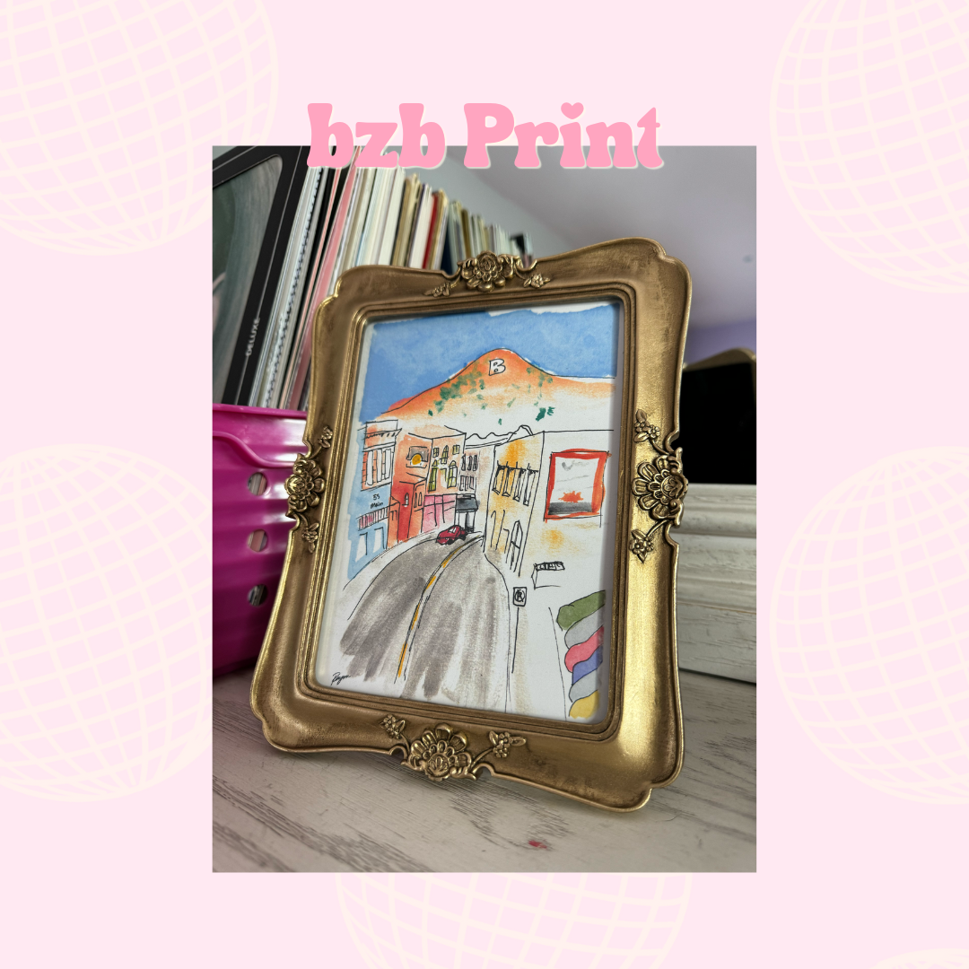 bzb print || Watercolor painting, Bisbee, local artist, arizona art