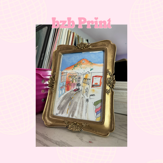 bzb print || Watercolor painting, Bisbee, local artist, arizona art