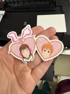 Anime Heart Locket || Die Cut Glossy Waterproof Sticker, Pink, Coquette, Girly, Manga, Aesthetic, Journal, Planner, Laptop, Kindle Stickers