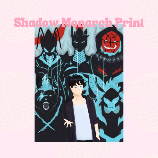 Shadow Monarch Fanart Print || Digital Art, Anime, Manhwa, Art Print
