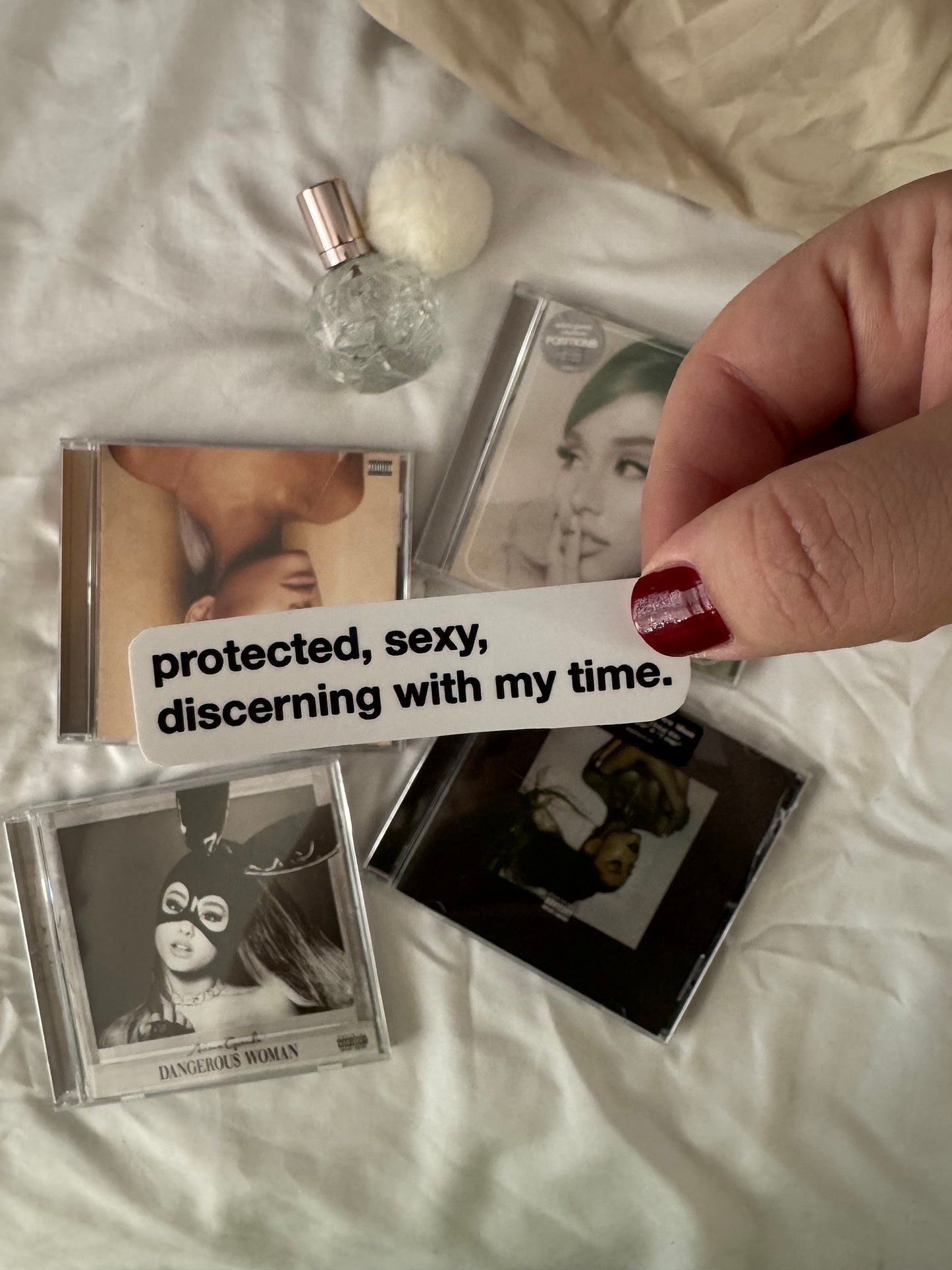 Ariana Grande Inspired Stickers || Waterproof Glossy Diecut Vinyl Sticker, Eternal Sunshine, Yes And, Honeymoon Ave, Waterbottle, Laptop